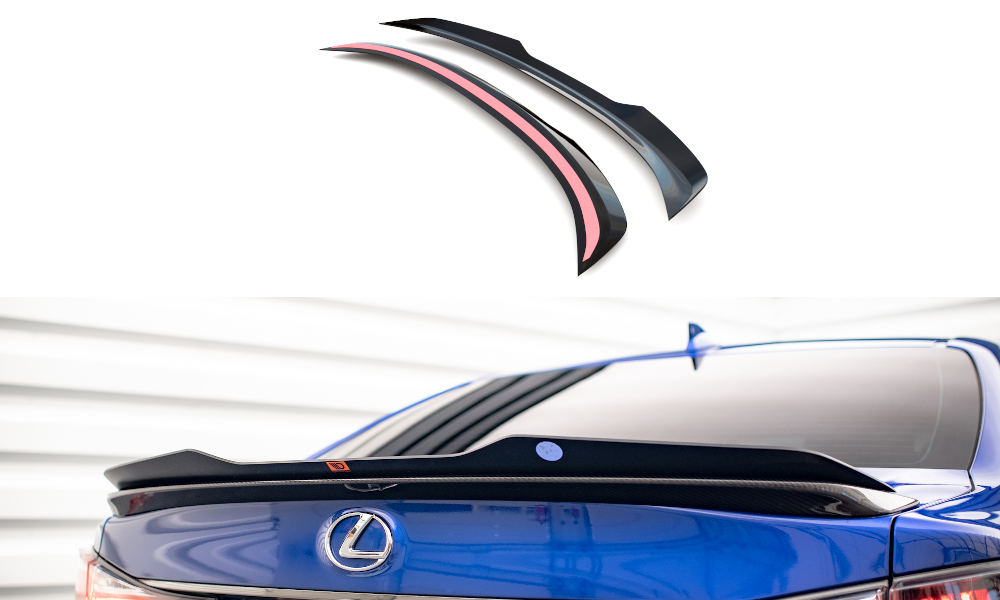 Maxton Design Spoiler CAP passend für Lexus GS F Mk4 Facelift schwarz Hochglanz