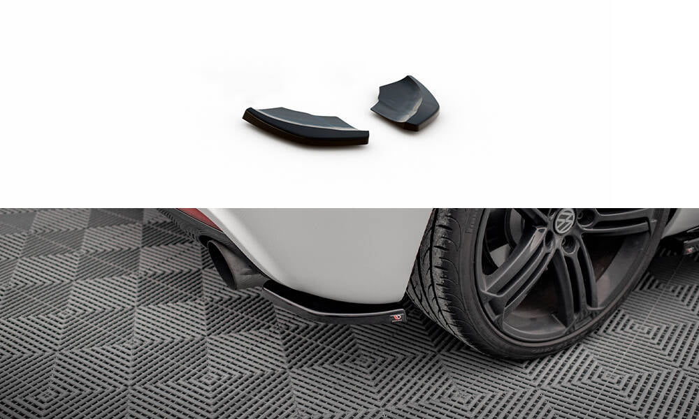 Maxton Design Heck Ansatz Flaps Diffusor V.2 passend für VW Scirocco R Mk3 schwarz Hochglanz