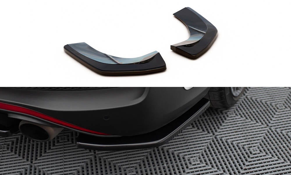 Maxton Design Heck Ansatz Flaps Diffusor passend für Hyundai I30 N Mk3 Fastback schwarz Hochglanz