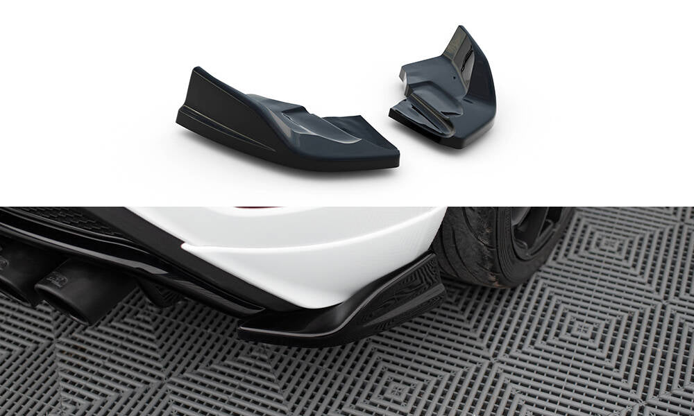 Maxton Design Heck Ansatz Flaps Diffusor V.2 passend für Ford Fiesta ST Mk7 Facelift schwarz Hochglanz