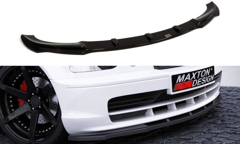 Maxton Design Street+ Spoilerlippe Front Ansatz passend für BMW 3er E46 COUPE schwarz Hochglanz