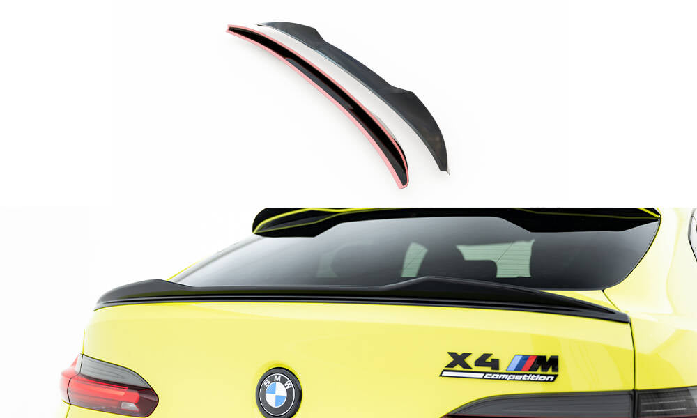 Maxton Design Unten Spoiler CAP 3D passend für BMW X4 M F98 Facelift schwarz Hochglanz
