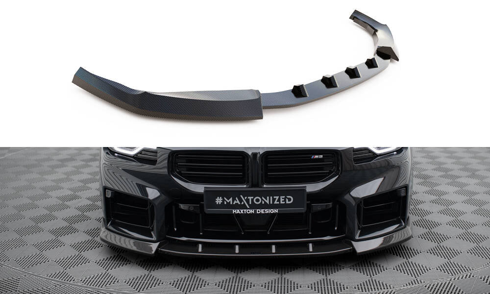 Maxton Design Prepreg Carbon Fiber Street+ Spoilerlippe Front Ansatz V.2 passend für BMW M2 G87