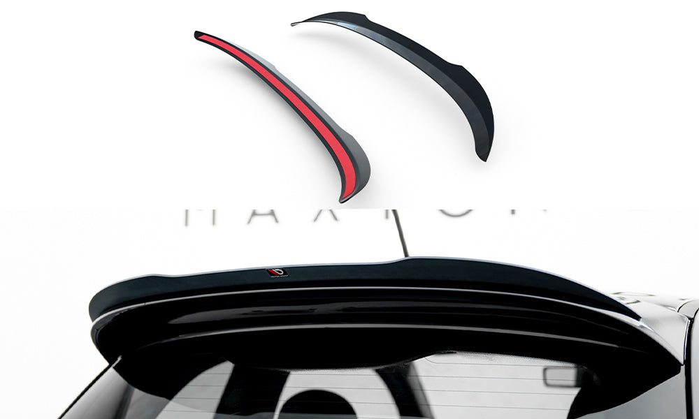 Maxton Design Spoiler CAP passend für Abarth 500 Mk1 schwarz Hochglanz