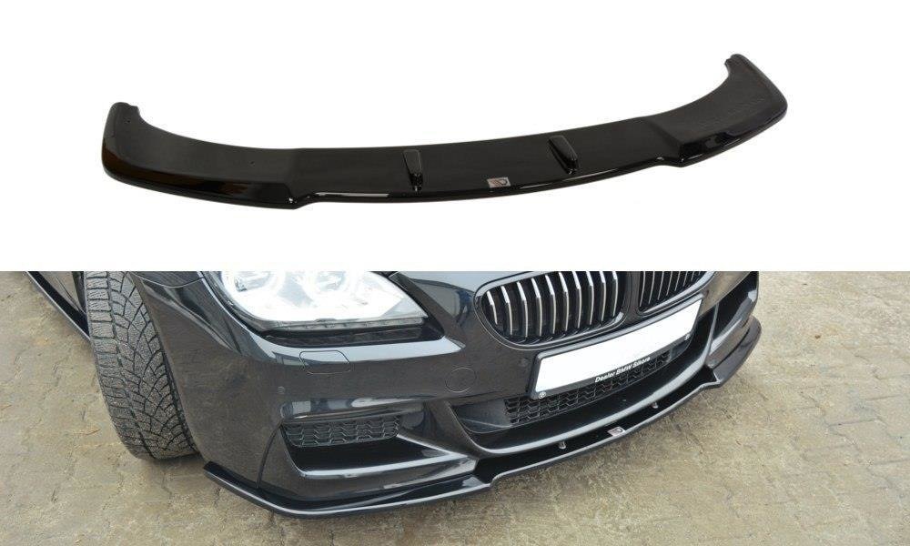 Maxton Design Street+ Spoilerlippe Front Ansatz passend für BMW 6er Gran Coupé M Paket schwarz Hochglanz
