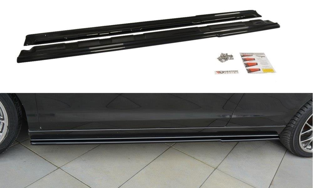 Maxton Design Street+ Seitenschweller Leisten passend für Renault Laguna Coupe Mk3 schwarz Hochglanz
