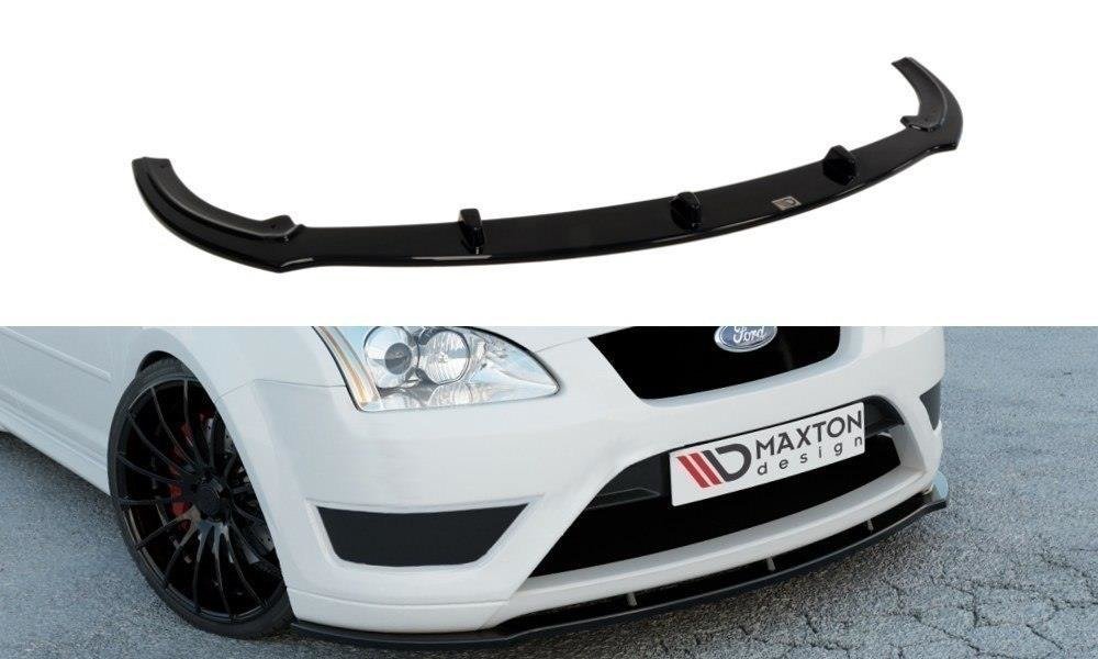 Maxton Design Street+ Spoilerlippe Front Ansatz V.1 passend für Ford Focus ST Mk2 schwarz Hochglanz