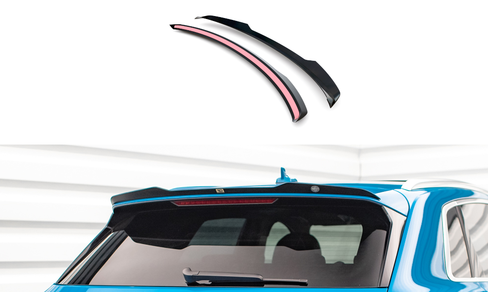 Maxton Design Höher Spoiler Spoiler CAP passend für Audi e-tron schwarz Hochglanz