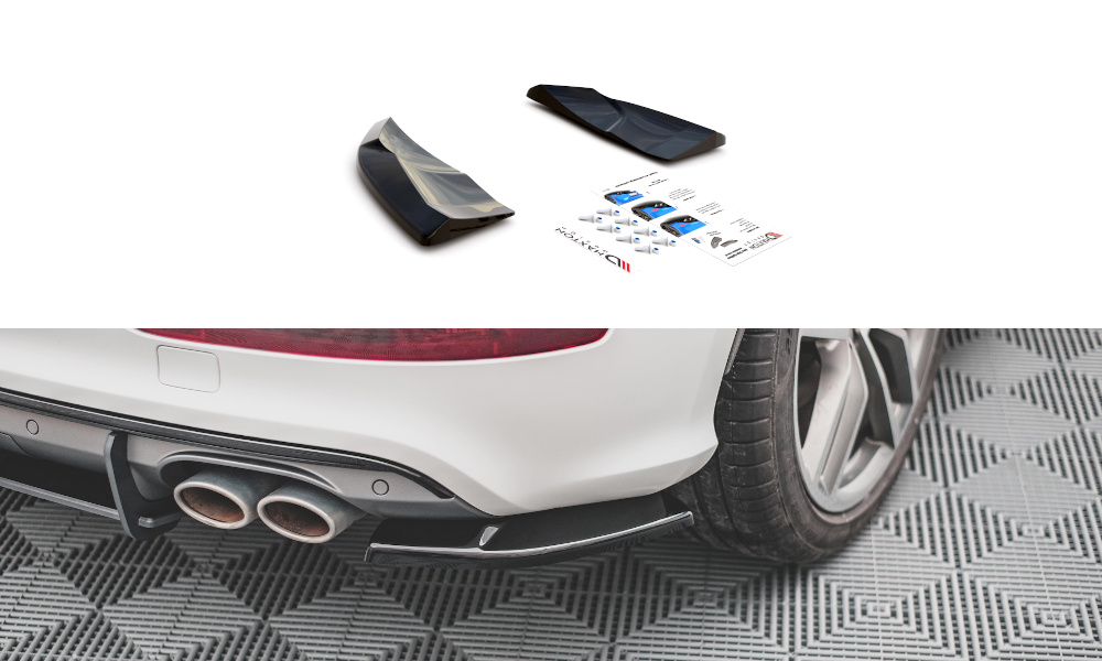 Maxton Design Heck Ansatz Flaps Diffusor passend für Audi SQ5 Mk1 (8R) schwarz Hochglanz