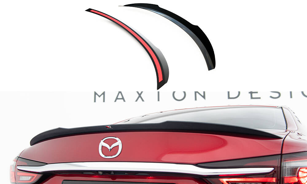 Maxton Design Spoiler CAP passend für Mazda 6 Limousine GJ (Mk3) Facelift schwarz Hochglanz