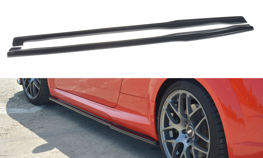 Maxton Design Street+ Seitenschweller Leisten passend für Audi TT RS 8S schwarz Hochglanz