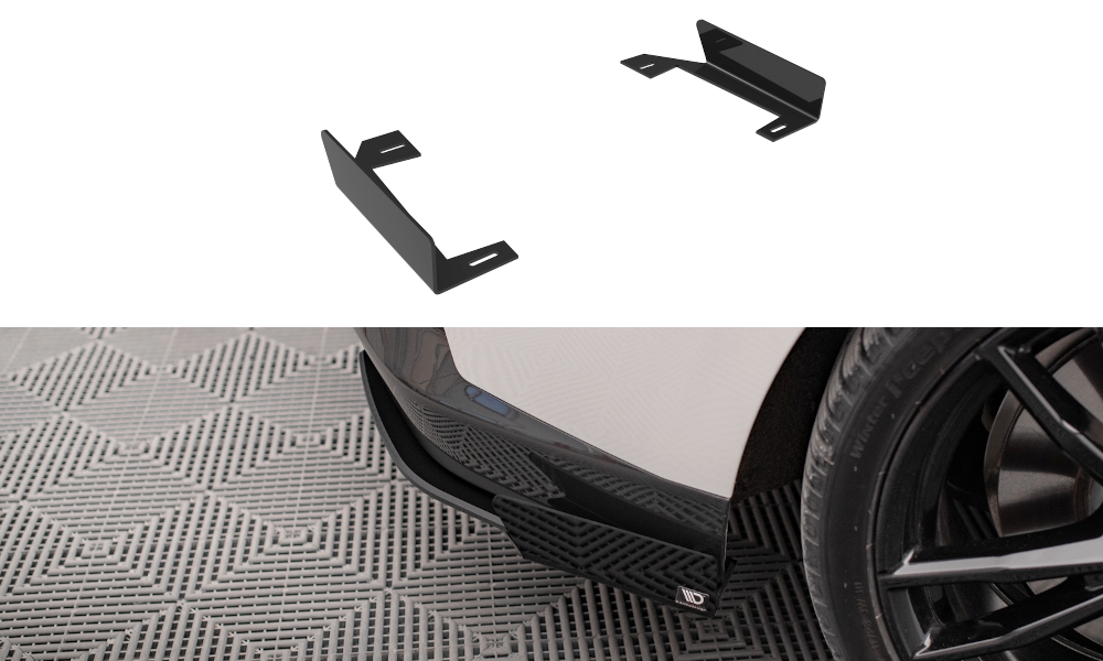 Maxton Design Hintere Seiten Flaps passend für BMW 2 Coupe M-Paket G42 schwarz Hochglanz