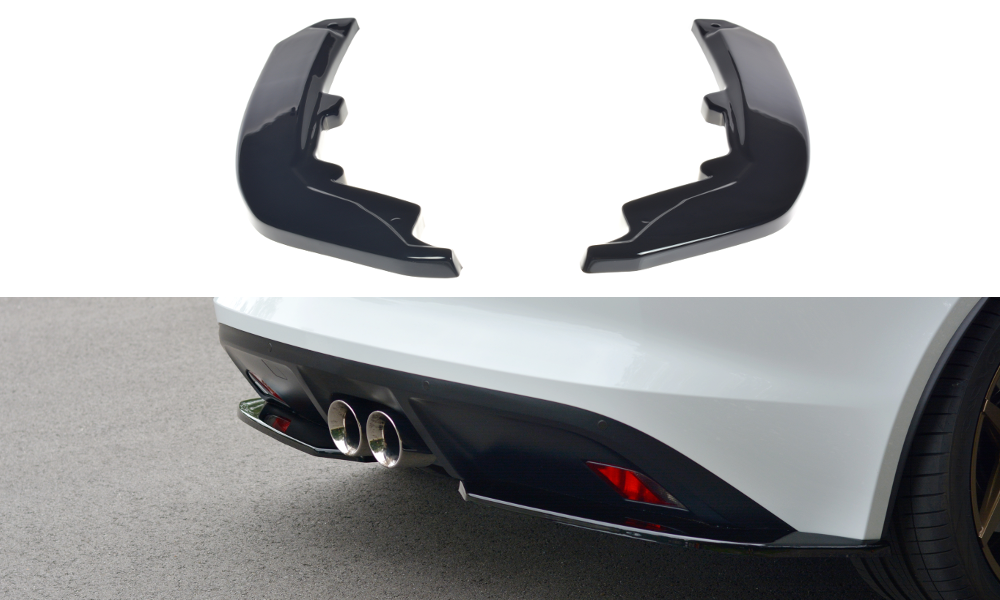 Maxton Design Heck Ansatz Flaps Diffusor passend für Jaguar F-Type X152 schwarz Hochglanz