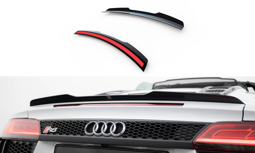 Maxton Design Spoiler CAP passend für Audi R8 Spyder Mk2 schwarz Hochglanz