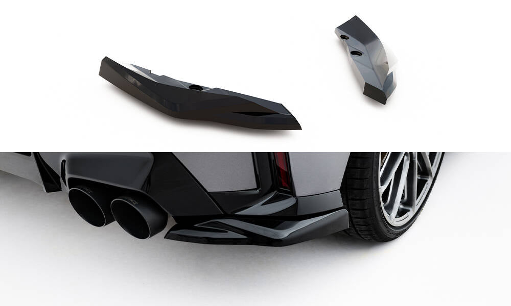 Maxton Design Heck Ansatz Flaps Diffusor V.5 passend für BMW M135i F70 schwarz Hochglanz