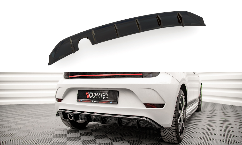 Maxton Design Diffusor Heck Ansatz passend für VW Up GTI schwarz Hochglanz