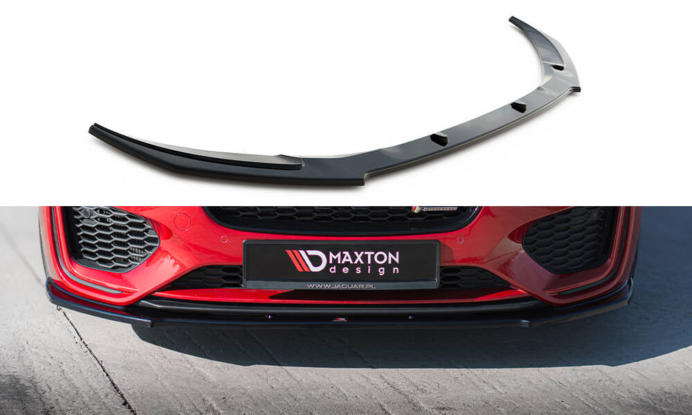 Maxton Design Street+ Spoilerlippe Front Ansatz passend für Jaguar XE R-Dynamic X760 Facelift schwarz Hochglanz