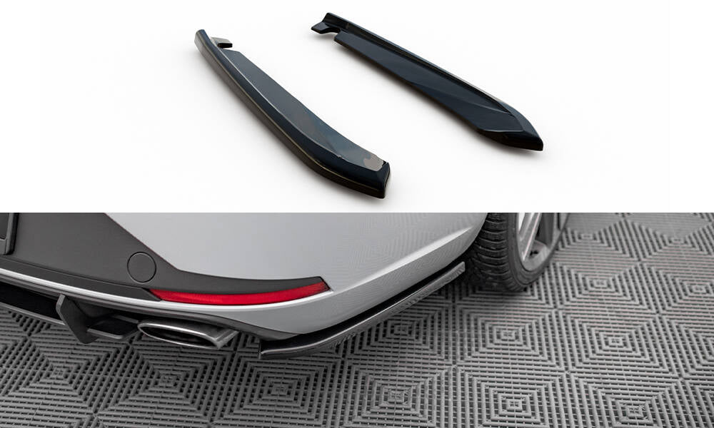 Maxton Design Heck Ansatz Flaps Diffusor V.1 passend für Seat Leon Cupra Sportstourer Mk3 schwarz Hochglanz