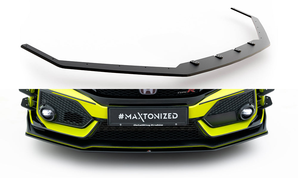 Maxton Design Street Pro Street+ Spoilerlippe Front Ansatz V.2 passend für Honda Civic Type-R Mk10 / Mk10 Facelift