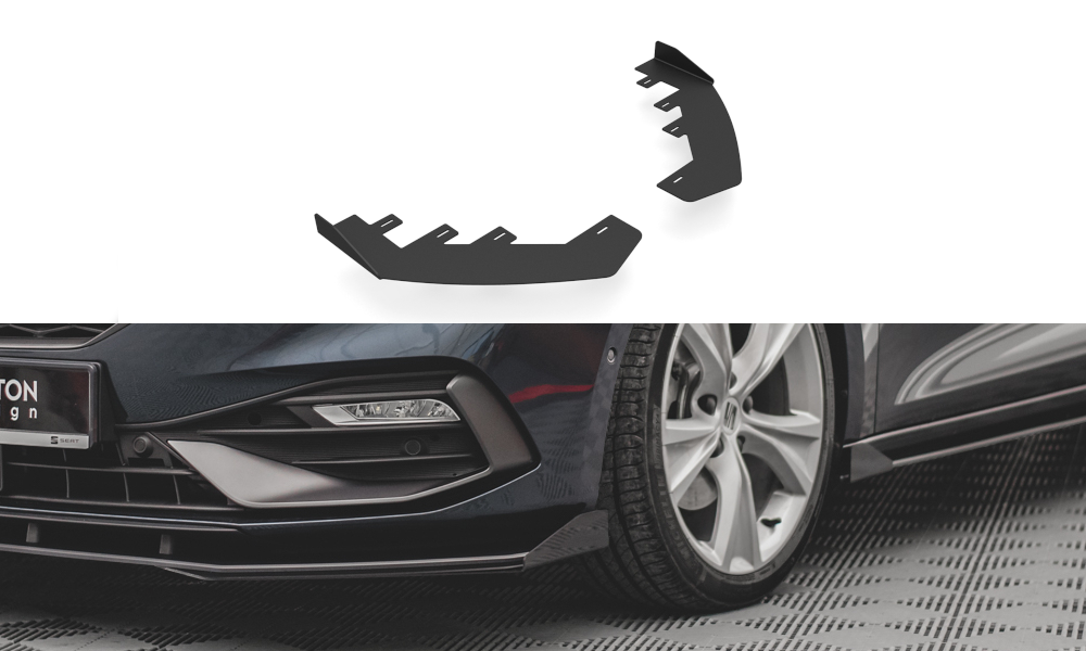 Maxton Design Flaps Seat Leon FR Mk4 schwarz Hochglanz für Seat Leon FR Mk4