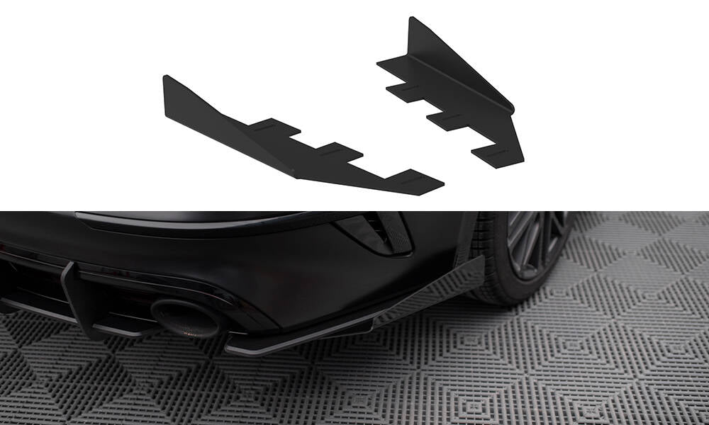 Maxton Design Hintere Seiten Flaps passend für Kia Proceed GT Mk1 Facelift schwarz Hochglanz