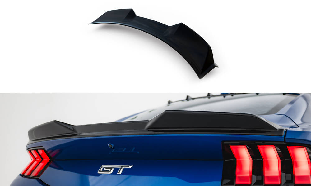 Maxton Design Spoiler CAP 3D passend für Ford Mustang GT Mk7 schwarz Hochglanz