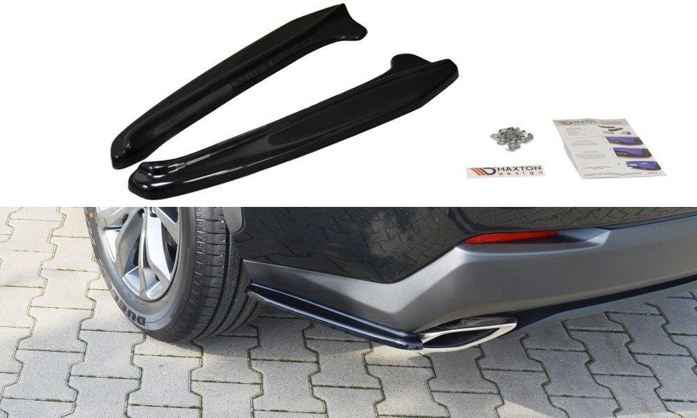 Maxton Design Heck Ansatz Flaps Diffusor passend für Lexus NX Mk1 T schwarz Hochglanz