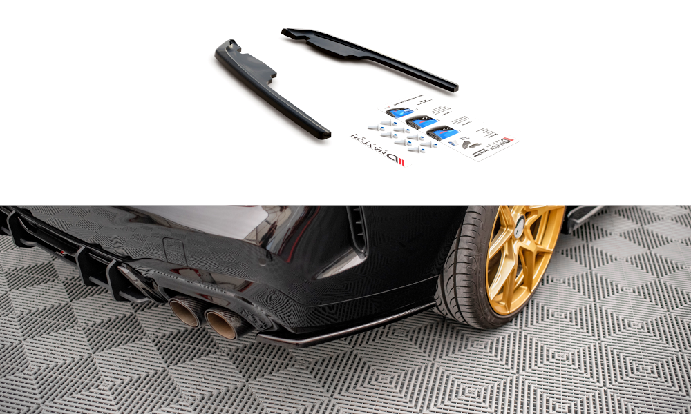 Maxton Design Heck Ansatz Flaps Diffusor passend für BMW M235i Gran Coupe F44 schwarz Hochglanz