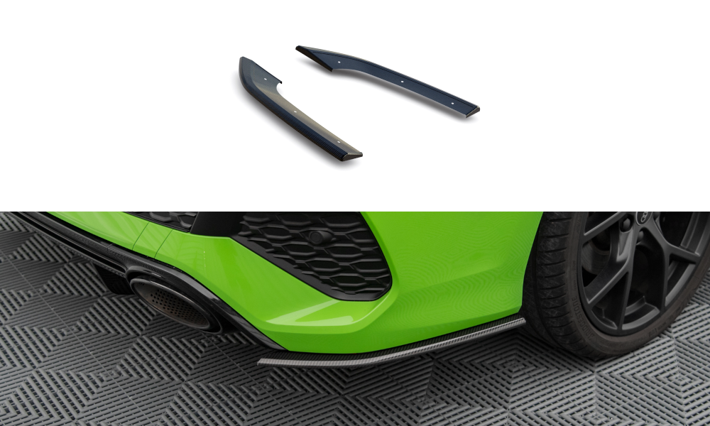 Maxton Design Prepreg Carbon Fiber Heck Ansatz Flaps Diffusor passend für Audi RS3 Limousine 8Y