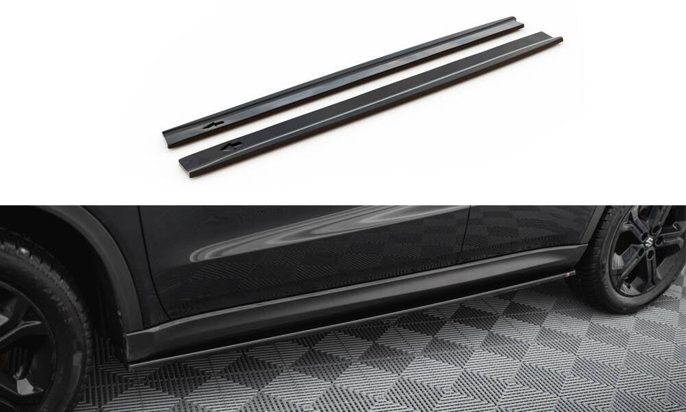 Maxton Design Street+ Seitenschweller Leisten passend für Suzuki Vitara S Mk2 schwarz Hochglanz