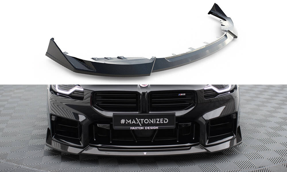 Maxton Design Prepreg Carbon Fiber Street+ Spoilerlippe Front Ansatz V.1 passend für BMW M2 G87