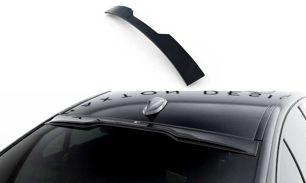 Maxton Design Heckscheiben Spoiler passend für BMW M550i / 5 M-Paket Limousine G30 schwarz Hochglanz