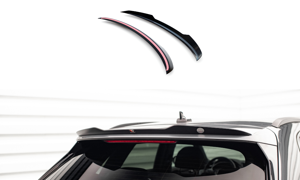 Maxton Design Spoiler CAP passend für Audi Q3 S-Line SUV F3 schwarz Hochglanz