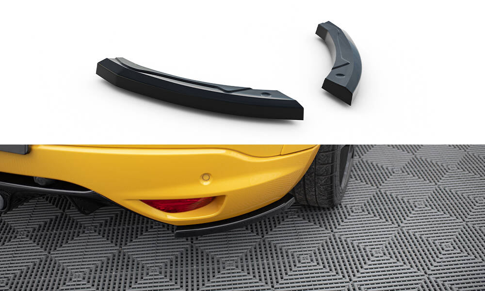 Maxton Design Heck Ansatz Flaps Diffusor passend für RENAULT MEGANE 3 RS schwarz Hochglanz
