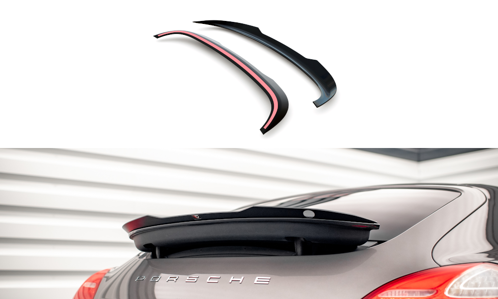Maxton Design Spoiler CAP passend für Porsche Panamera / Panamera Diesel 970 schwarz Hochglanz