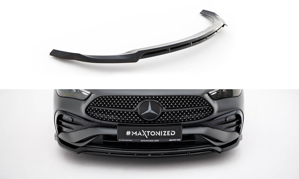 Maxton Design Street+ Spoilerlippe Front Ansatz V.1 passend für Mercedes-Benz CLE AMG-Line C236 schwarz Hochglanz