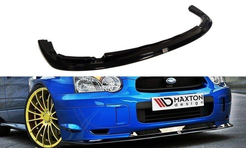 Maxton Design Street+ Spoilerlippe Front Ansatz passend für Subaru Impreza WRX STI (BLOBEYE) schwarz Hochglanz