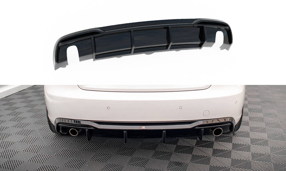 Maxton Design Diffusor Heck Ansatz passend für Audi A5 Coupe 8T Facelift (Einzelauspuff li. re.)