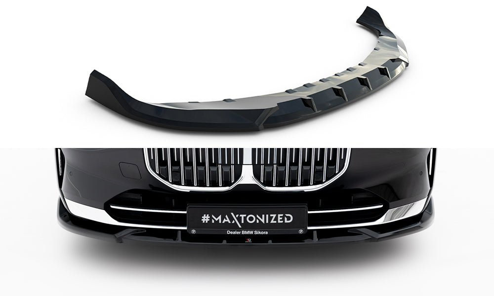 Maxton Design Street+ Spoilerlippe Front Ansatz V.1 passend für BMW 7 G70 schwarz Hochglanz