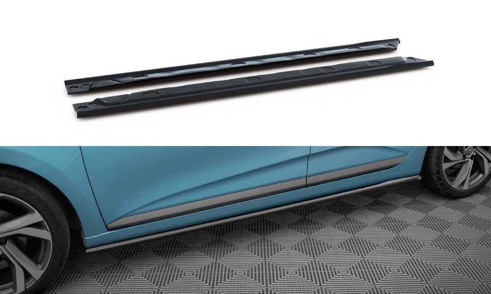 Maxton Design Street+ Seitenschweller Leisten passend für Renault Clio R.S. Line Mk5 schwarz Hochglanz