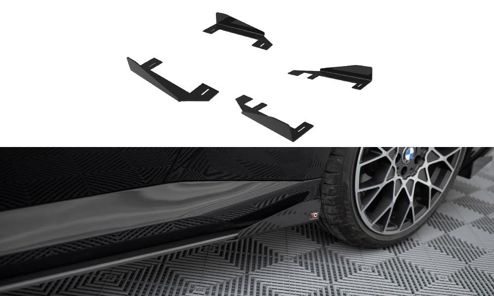 Maxton Design Seitenschweller Flaps passend für BMW 2 Coupe G42 schwarz Hochglanz