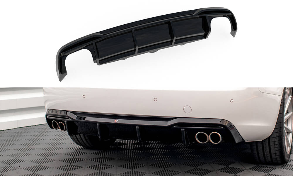 Maxton Design Diffusor Heck Ansatz passend für Audi A5 Coupe 8T Facelift (Doppelauspuff li. re.)