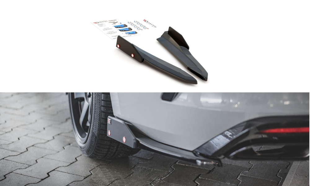 Maxton Design Heck Ansatz Flaps Diffusor V.2 + Flaps passend für Skoda Octavia RS Combi / Liftback Mk4 / Mk4 Facelift