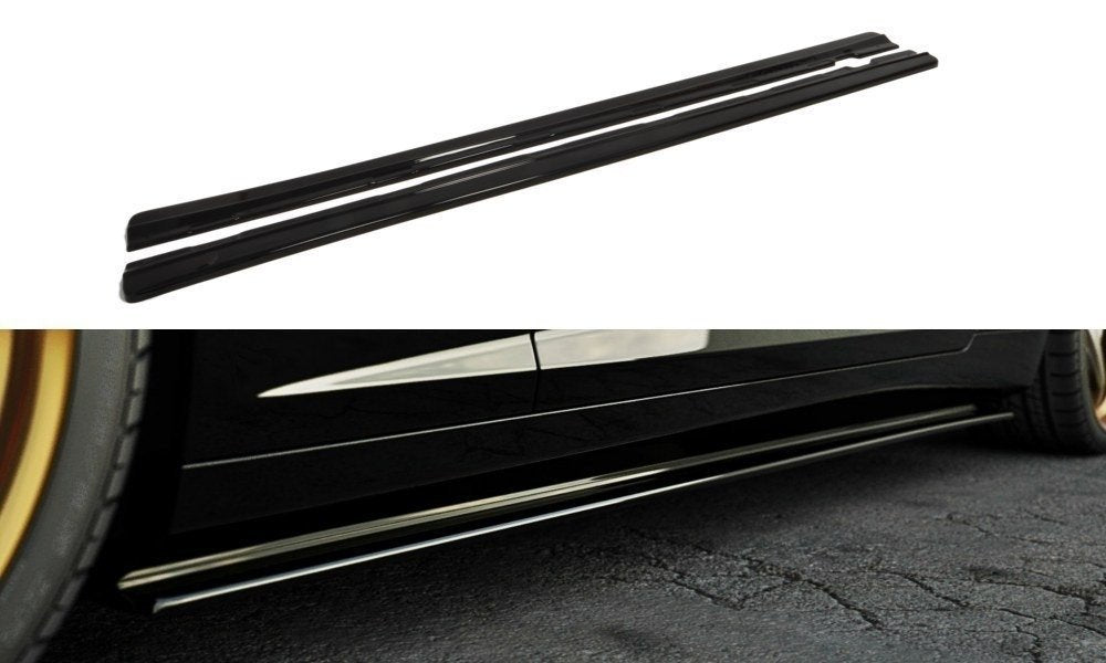 Maxton Design Street+ Seitenschweller Leisten passend für Chevrolet Camaro SS / Standard Mk5 schwarz Hochglanz