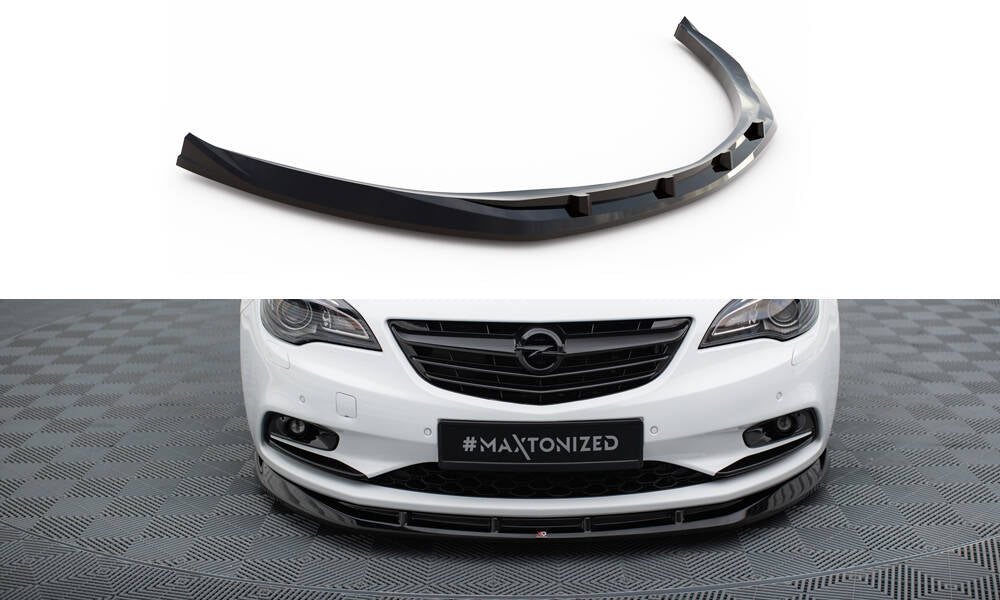 Maxton Design Street+ Spoilerlippe Front Ansatz passend für Opel Cascada schwarz Hochglanz
