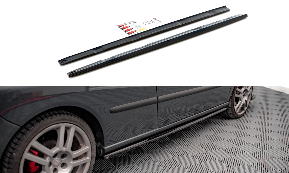 Maxton Design Street+ Seitenschweller Leisten passend für Seat Ibiza Cupra Mk3 schwarz Hochglanz
