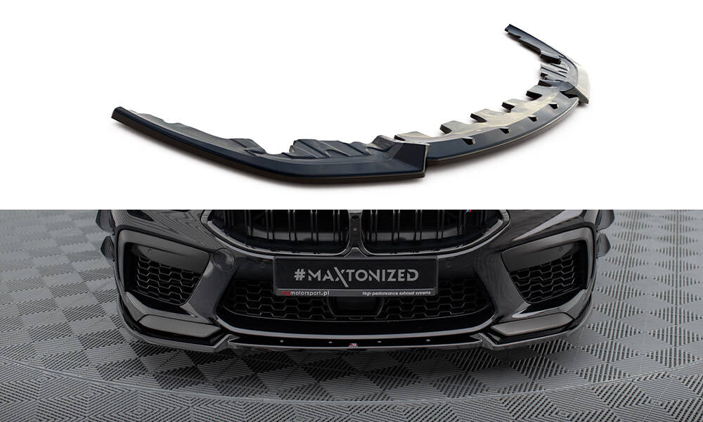 Maxton Design Street+ Spoilerlippe Front Ansatz V.3 passend für BMW M8 Gran Coupe F93 / Coupe F92 schwarz Hochglanz