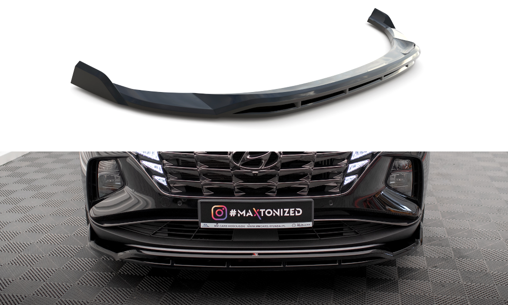 Maxton Design Street+ Spoilerlippe Front Ansatz V.2 passend für Hyundai Tucson Mk4 schwarz Hochglanz