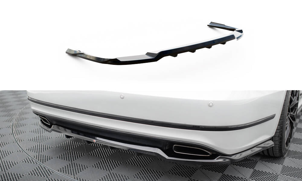 Maxton Design Street+ Mittlerer Diffusor RACE passend für VW Passat GT B8 Facelift USA schwarz Hochglanz