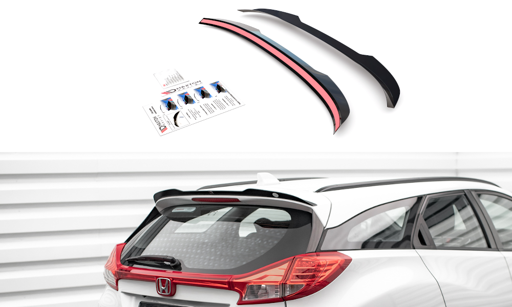 Maxton Design Spoiler CAP passend für Honda Civic Tourer Mk9 schwarz Hochglanz